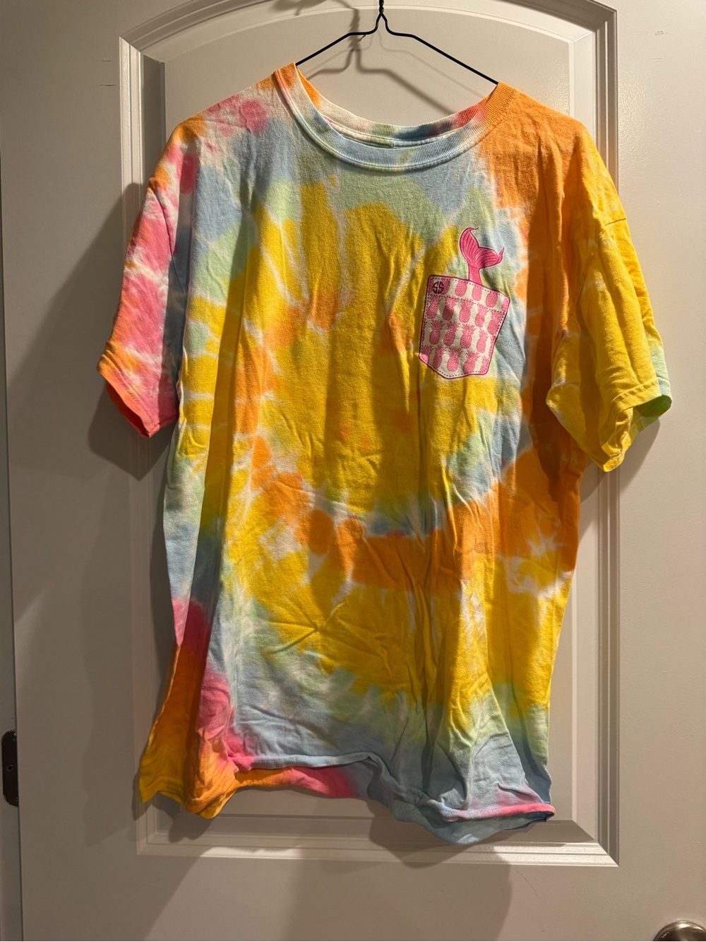 Simply Southern Tie-Dye Short Sleeve Tee in Yellow, Pink, Blue, Orange
